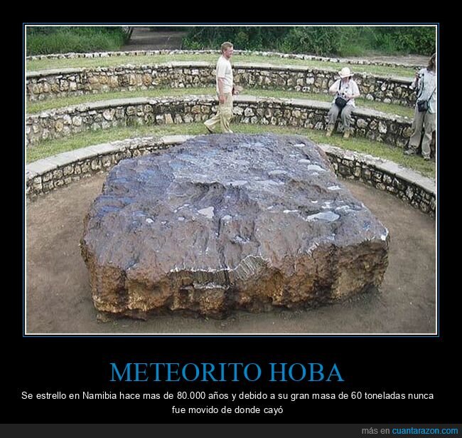 meteorito hoba,tamaño,curiosidades