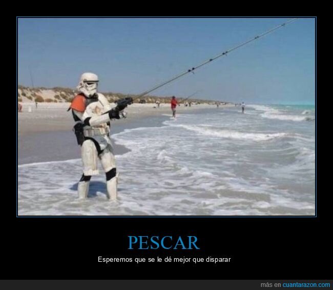 stormtrooper,playa,pescando,star wars