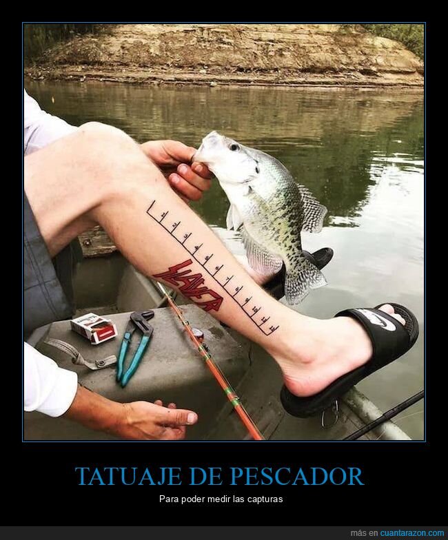tatuaje,pescador,medir