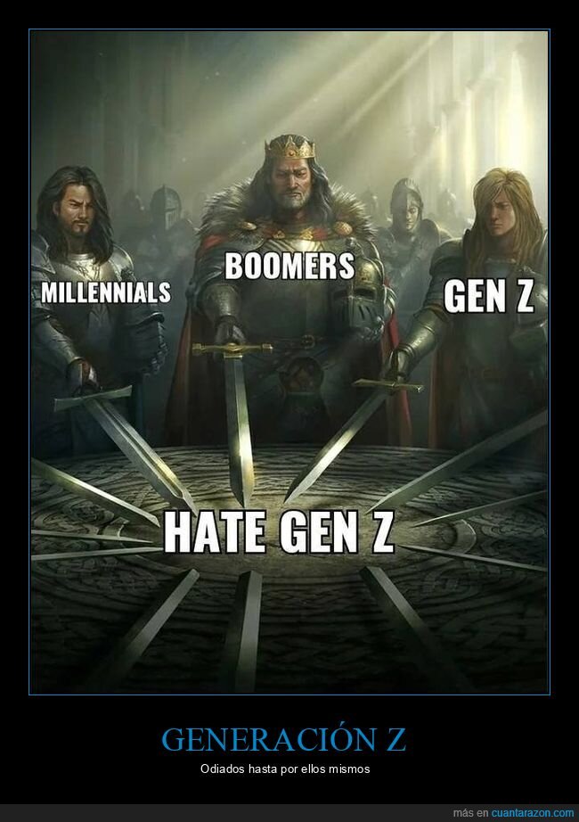 millennials,boomers,odiar,generación z