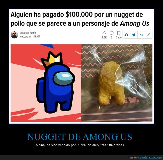 among us,nugget,subasta,wtf