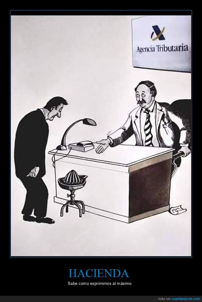 agencia tributaria,exprimidor,hacienda,silla