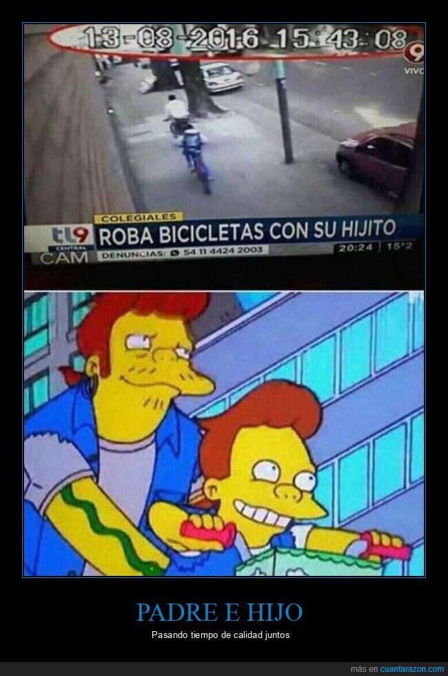 bicicletas,hijo,robar,simpsons