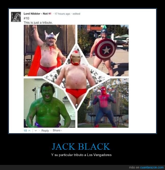 jack black,tributo,los vengadores