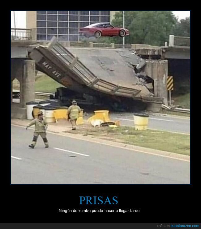 puente,derrumbado,coches,salto