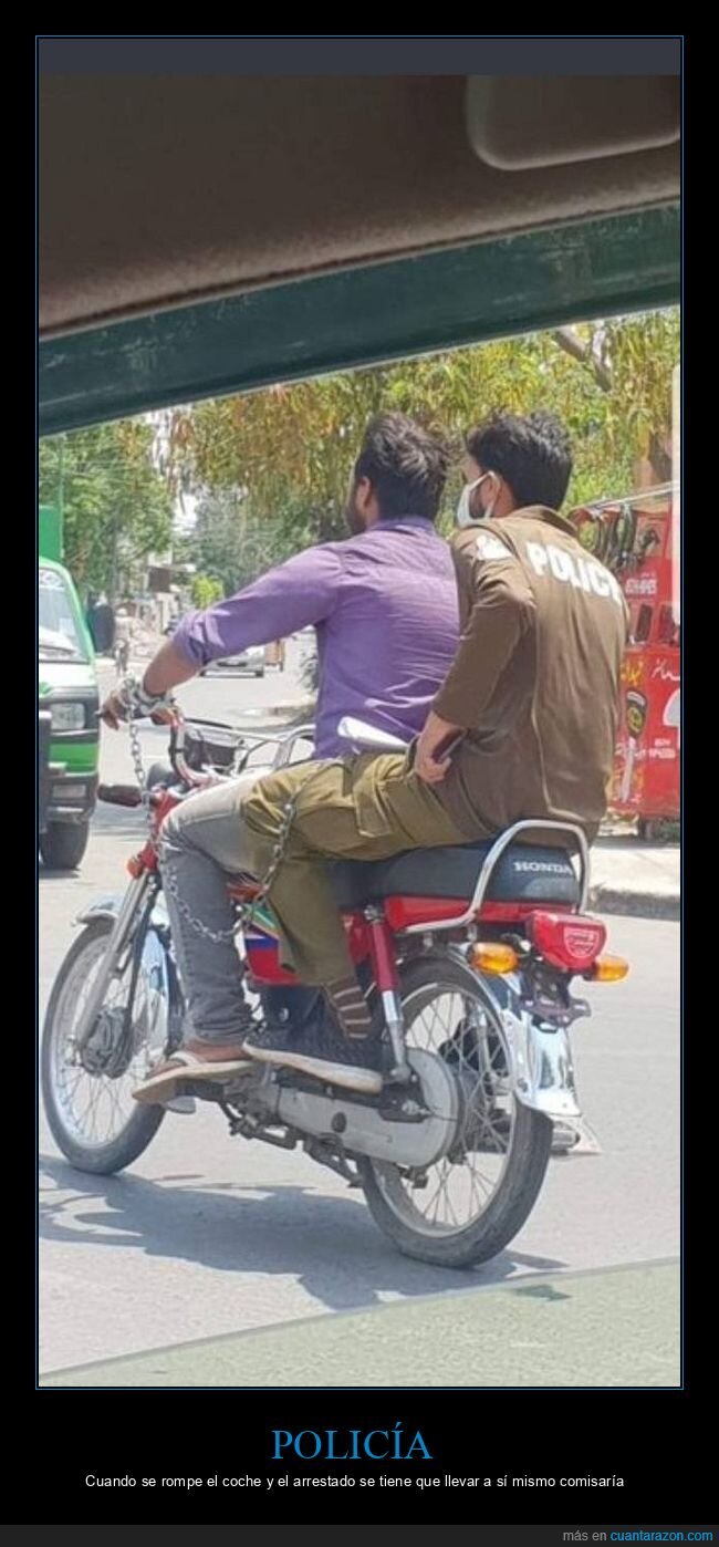 polic&iacute;a,esposado,moto,wtf