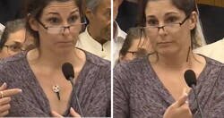 Enlace a Esta enfermera antivacunas lleva objetos de metal al estrado para demostrar que se volvió magnética a causa de la vacuna y se convierte en un hazmerreír