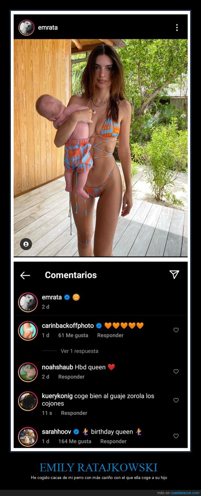 bebé,comentarios,emily ratajkowski,hijo