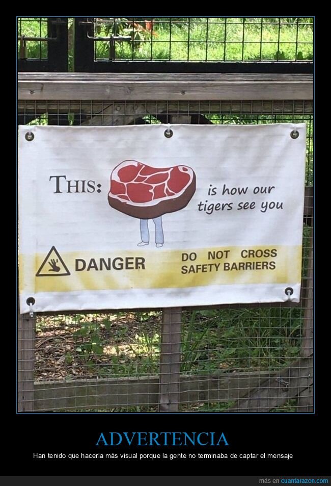 cartel,advertencia,tigres,zoo