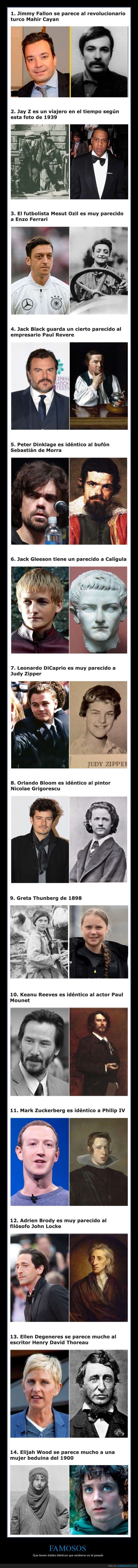 famosos,dobles,pasado,parecidos