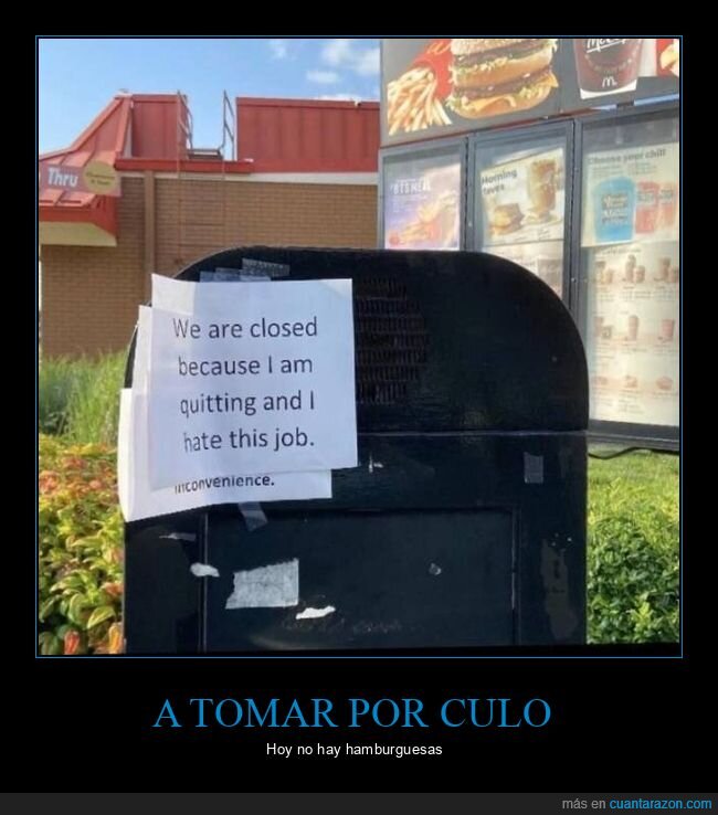 cartel,renunciar,odiar,trabajo