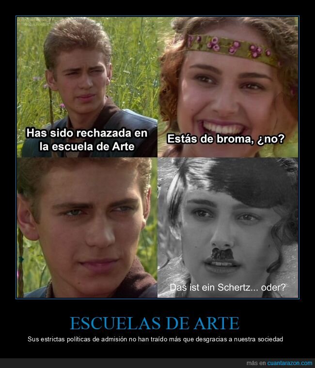 anakin,escuela de arte,hitler,padme,star wars