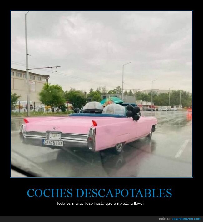coche,descapotable,paraguas,wtf