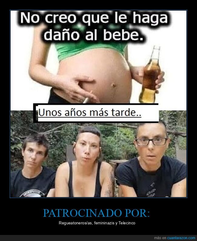 embarazada,beber,fumar,daño,bebé
