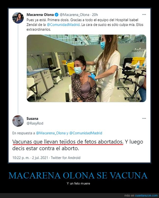 abortados,antivacunas,fetos,macarena olona,políticos,vacunarse,wtf