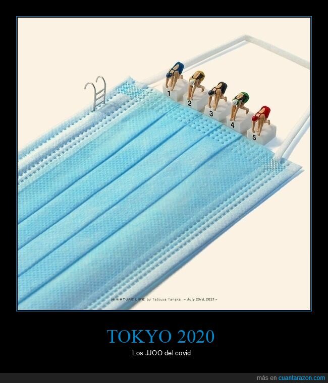 tatsuya tanaka,autor,tokyo,2020,mascarilla,natación