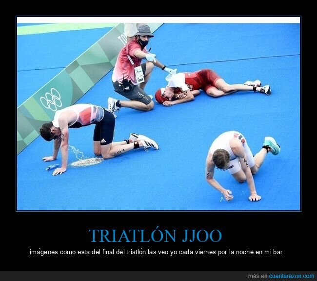 vomitar,triatlon,muertos,reventados,jjoo