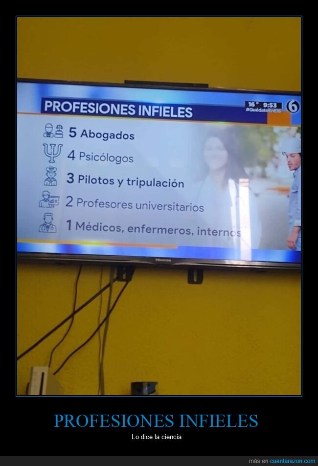 infidelidad,profesiones