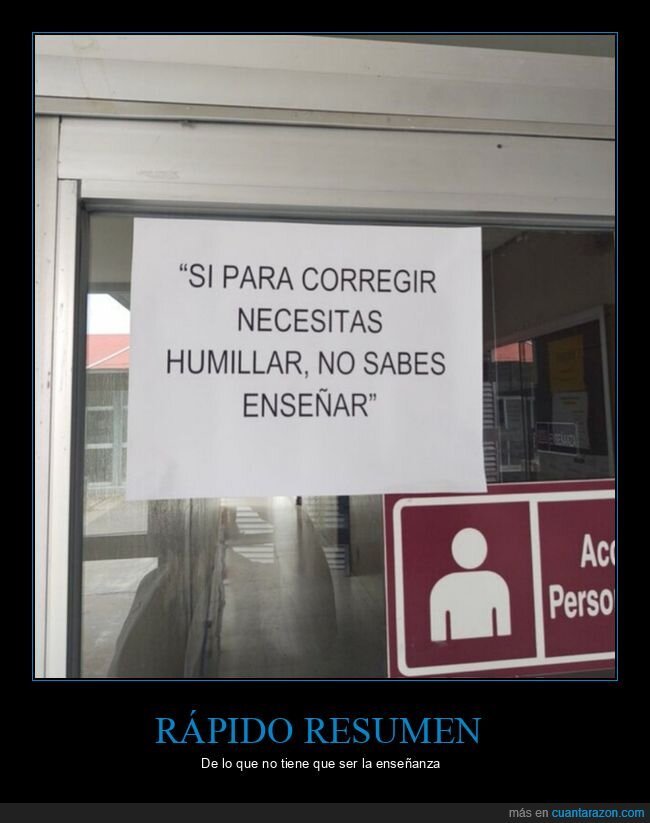 ense&ntilde;ar,humillar,educaci&oacute;n