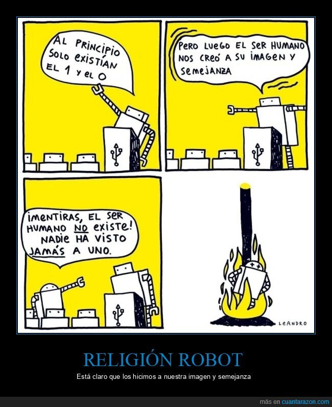 humanos,religión,robots