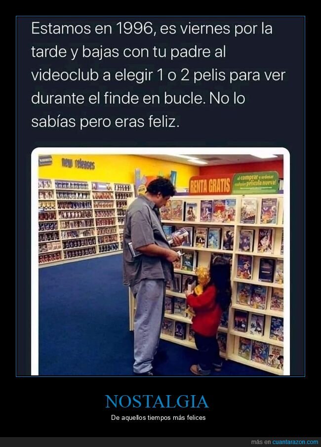 videoclub,películas,padre,feliz