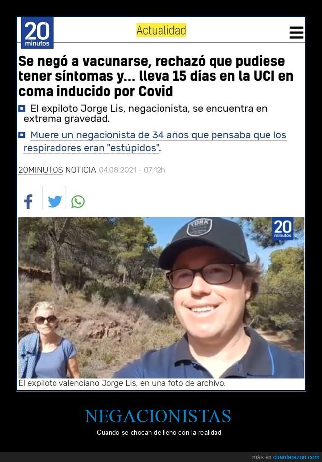 antivacunas,negacionista,uci,coma,covid