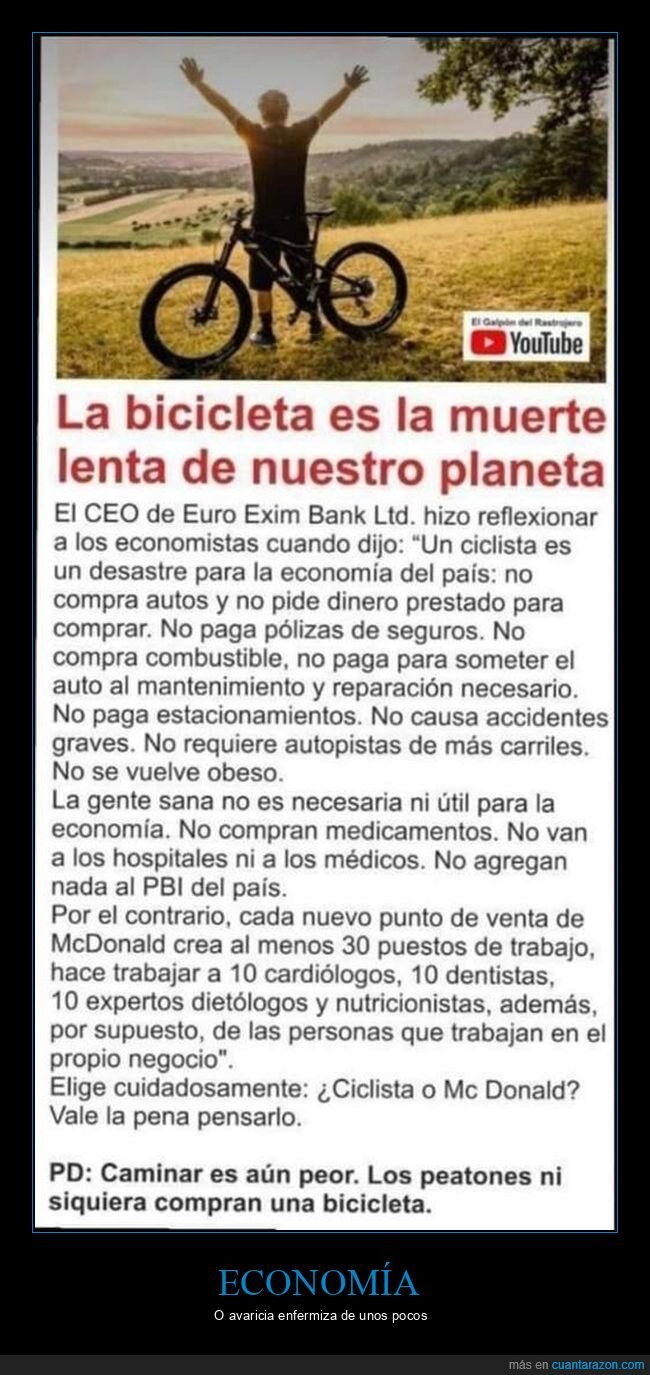 ciclistas,economía