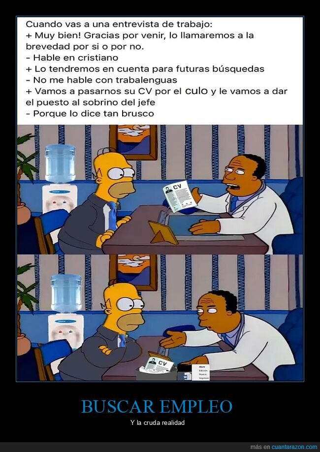 simpsons,entrevista de trabajo,currículum