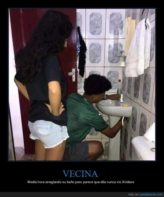 vecina,arreglando,aseo