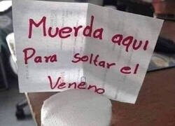 Enlace a Mensaje en la entrada de la oficina