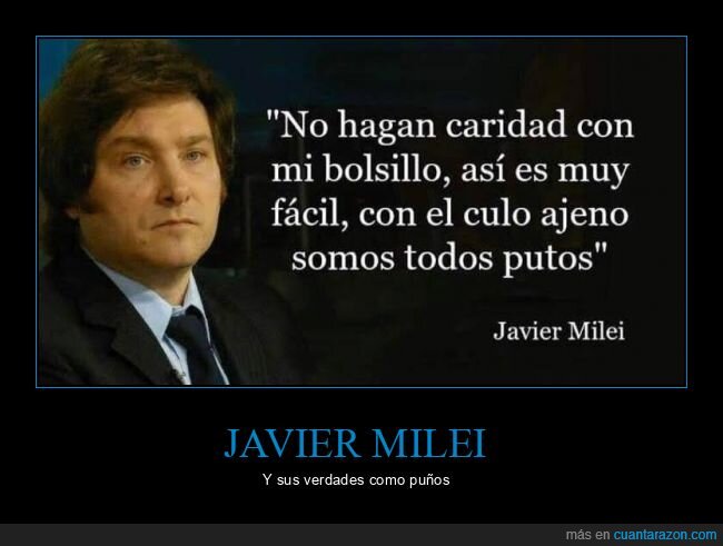 Milei,caridad,bolsillo