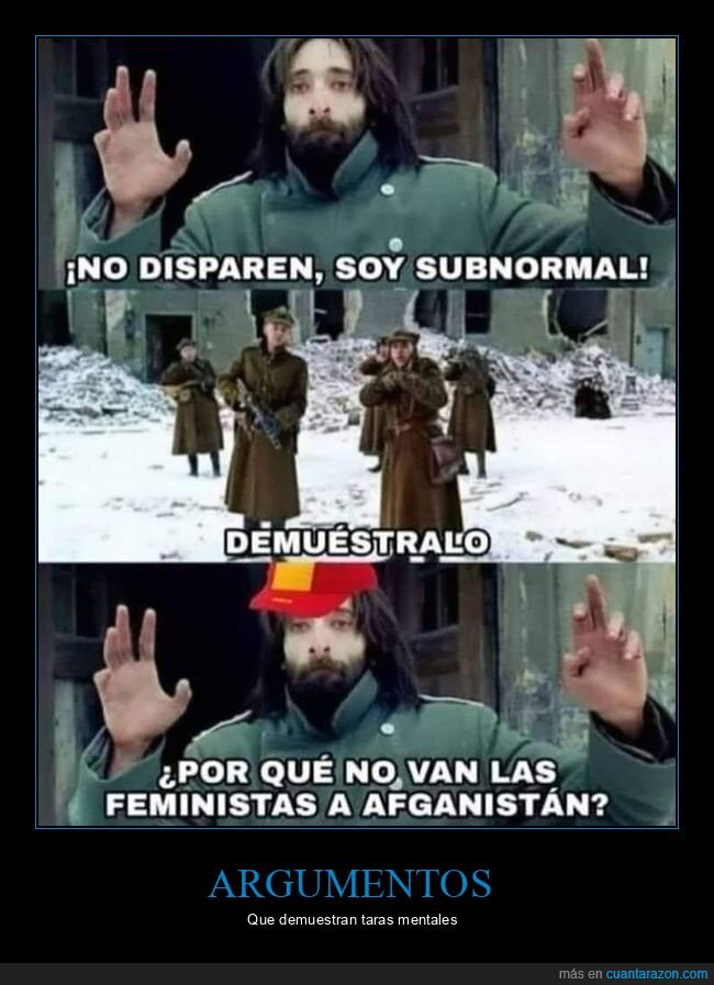 disparar,subnormal,feministas,afganistán