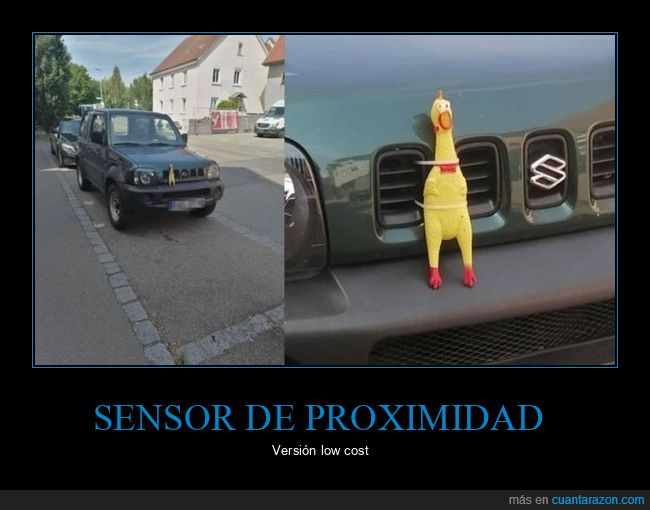 sensor de proximidad,pollo,coche