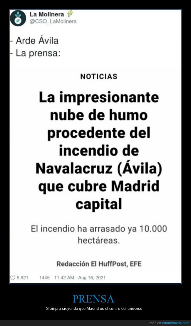 Ávila,incendio,Madrid,prensa