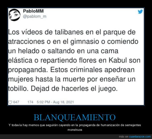 talibanes,blanqueamiento