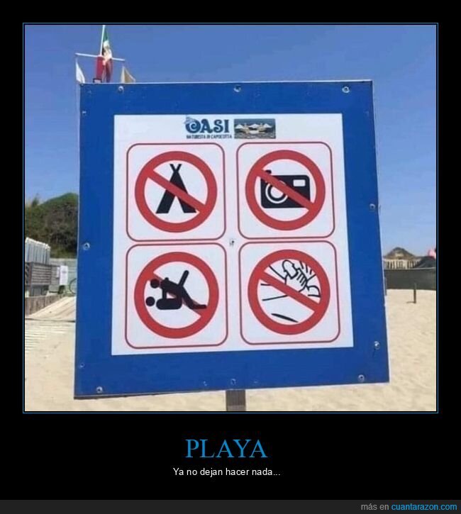 playa,cartel,prohibiciones,wtf