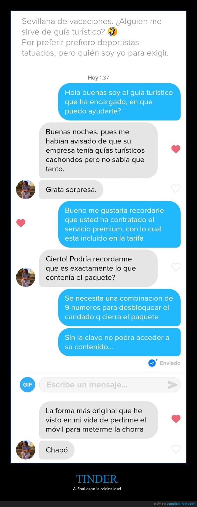 tinder,guía turístico,número de teléfono