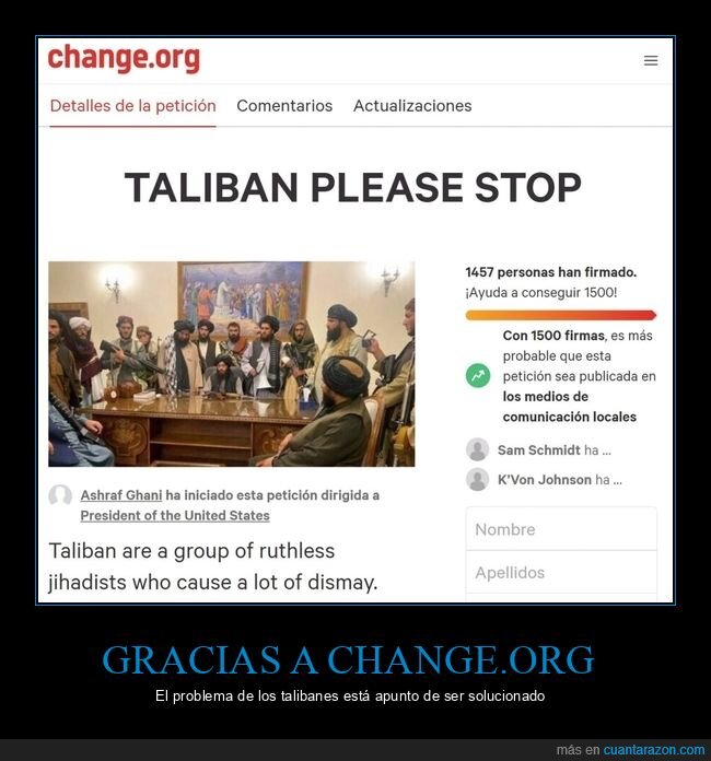change.org,talibanes,firmas