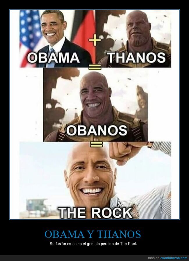 obama,thanos,the rock,parecidos