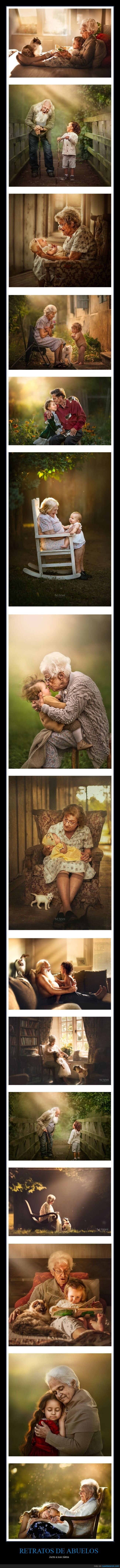 retratos,abuelos,nietos