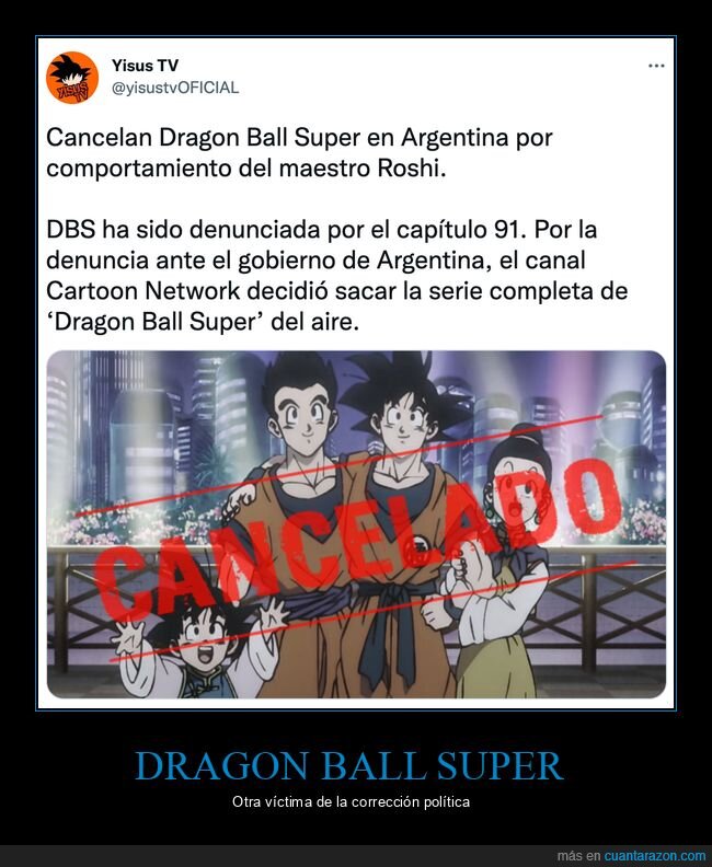 dragon ball super,cancelada,argentina