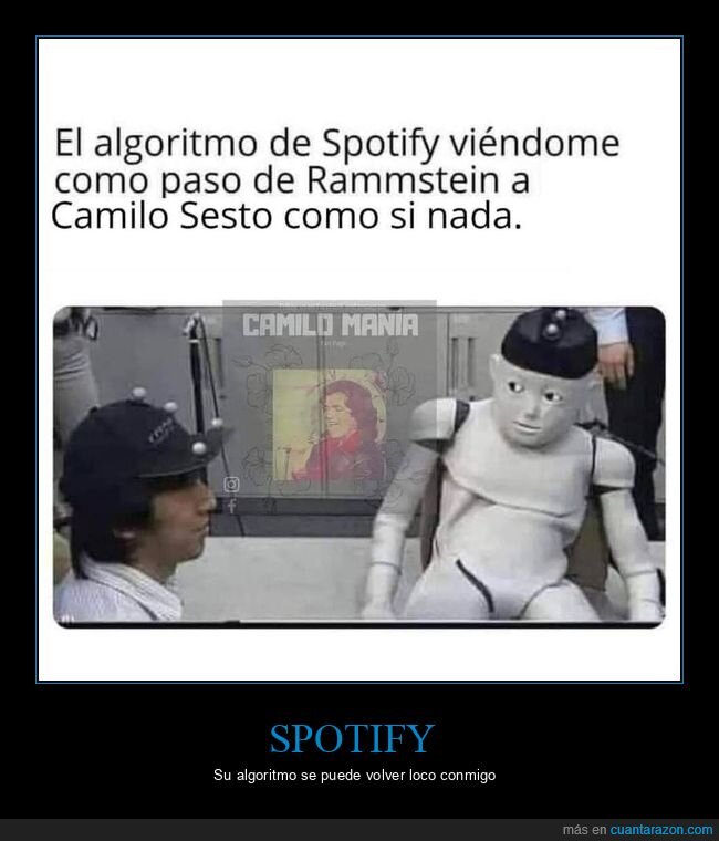 spotify,algoritmo,rammstein,camilo sesto