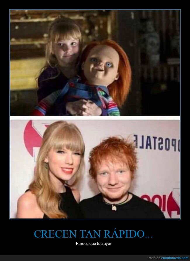 taylor swift,ed sheeran,chucky,parecidos