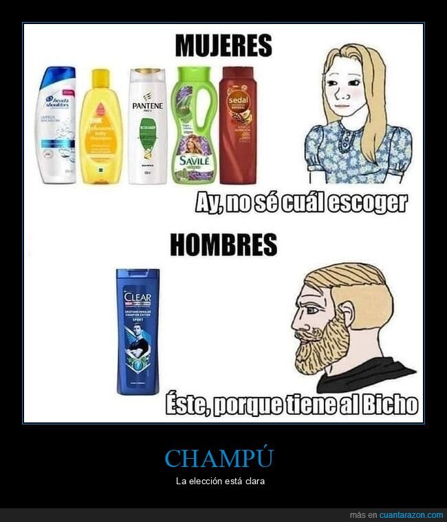 hombres,mujeres,champú