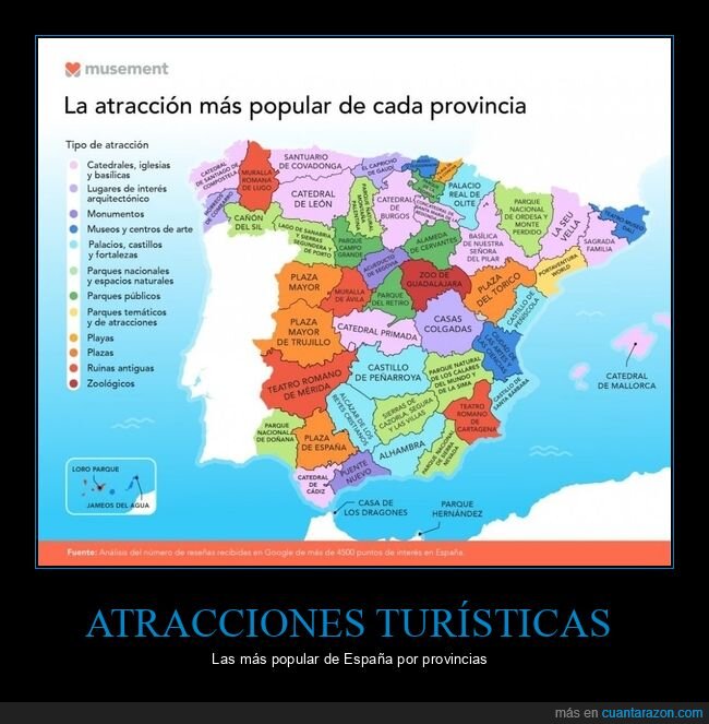 atracciones turísticas,provincias,españa,curiosidades
