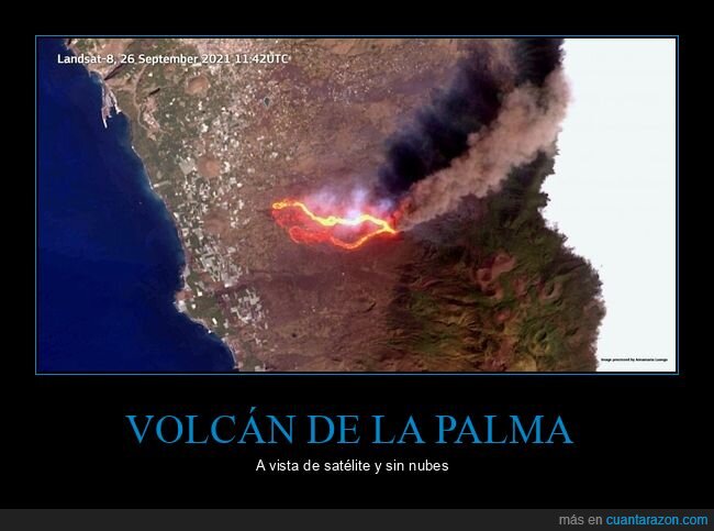 volcán,la palma,satélite,nubes