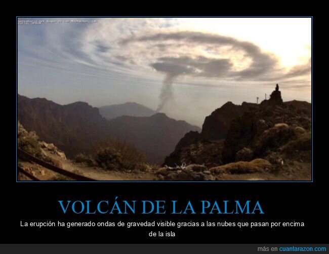volcán,la palma,ondas de gravedad,nubes