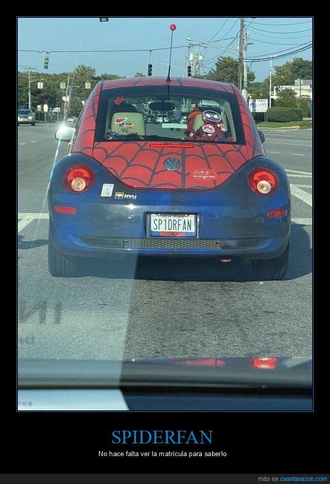 spiderman,coche,fan,matrícula