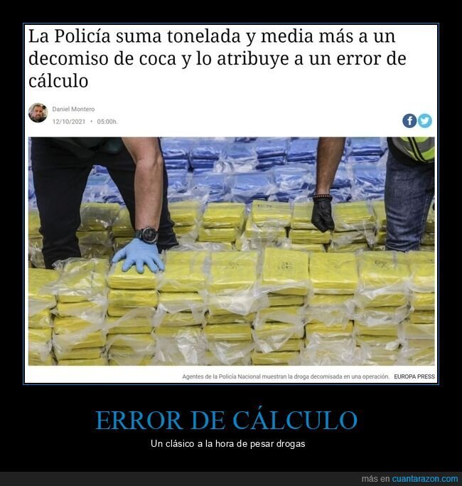 policía,peso,coca,error