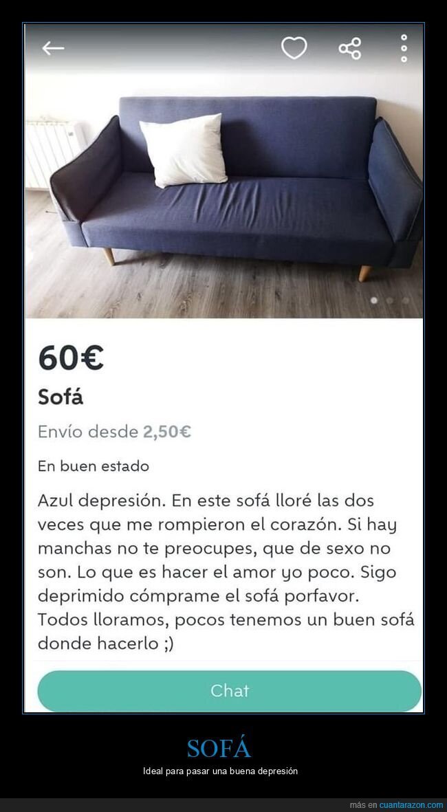 depresión,sofá,wallapop